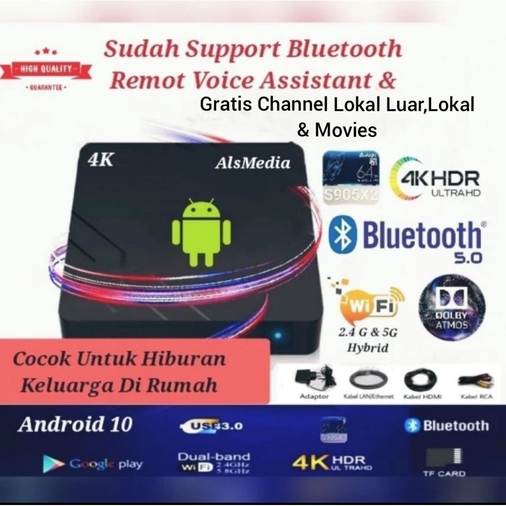 Android Tv Box 4K X4 Os Android TV