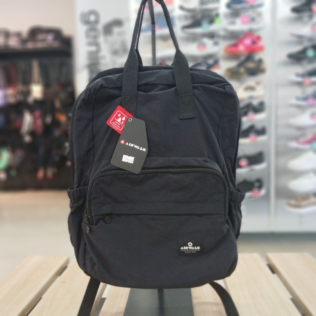 Tas Ransel - AIRWALK Dura Backpack - Black [AIWBP250201B] Original