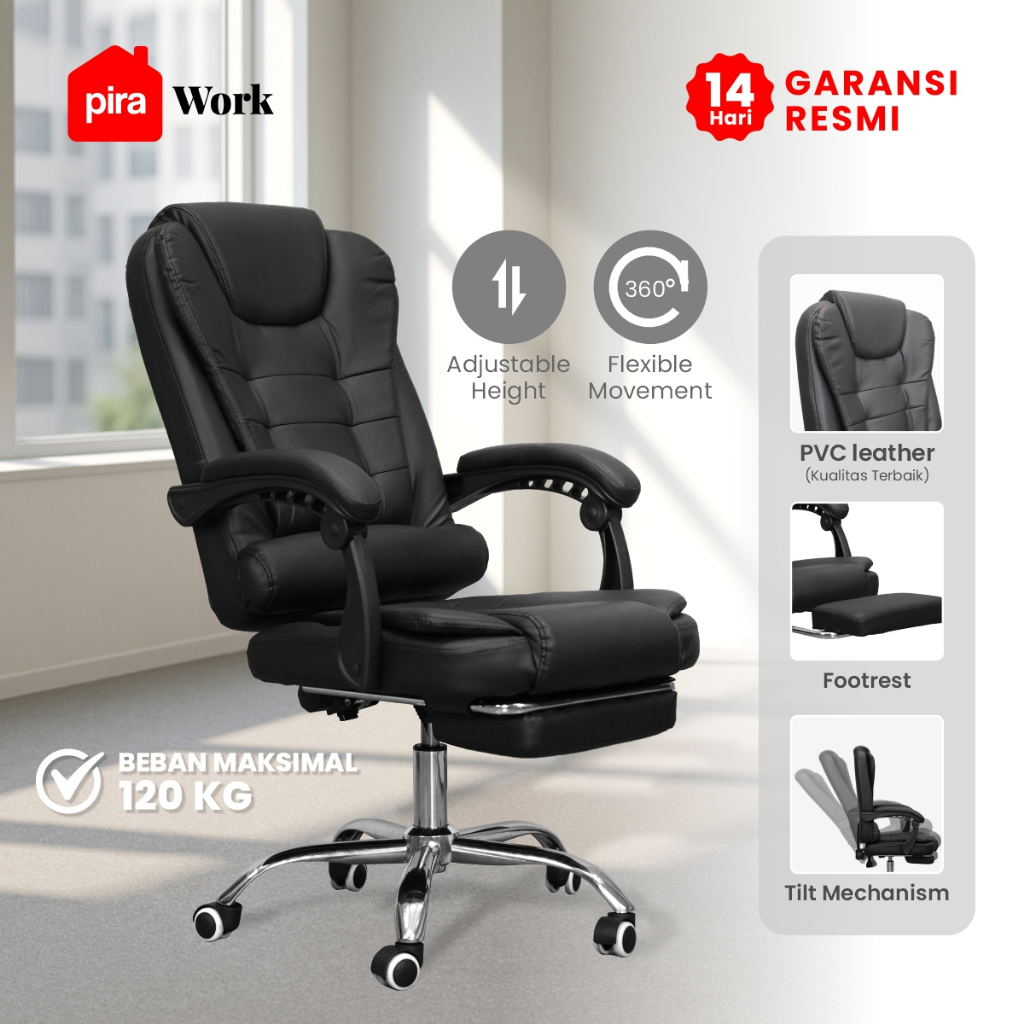 PIRA -  HUTT PC Kursi Kantor / Kursi Direktur / Kursi Kerja / Kursi Gaming