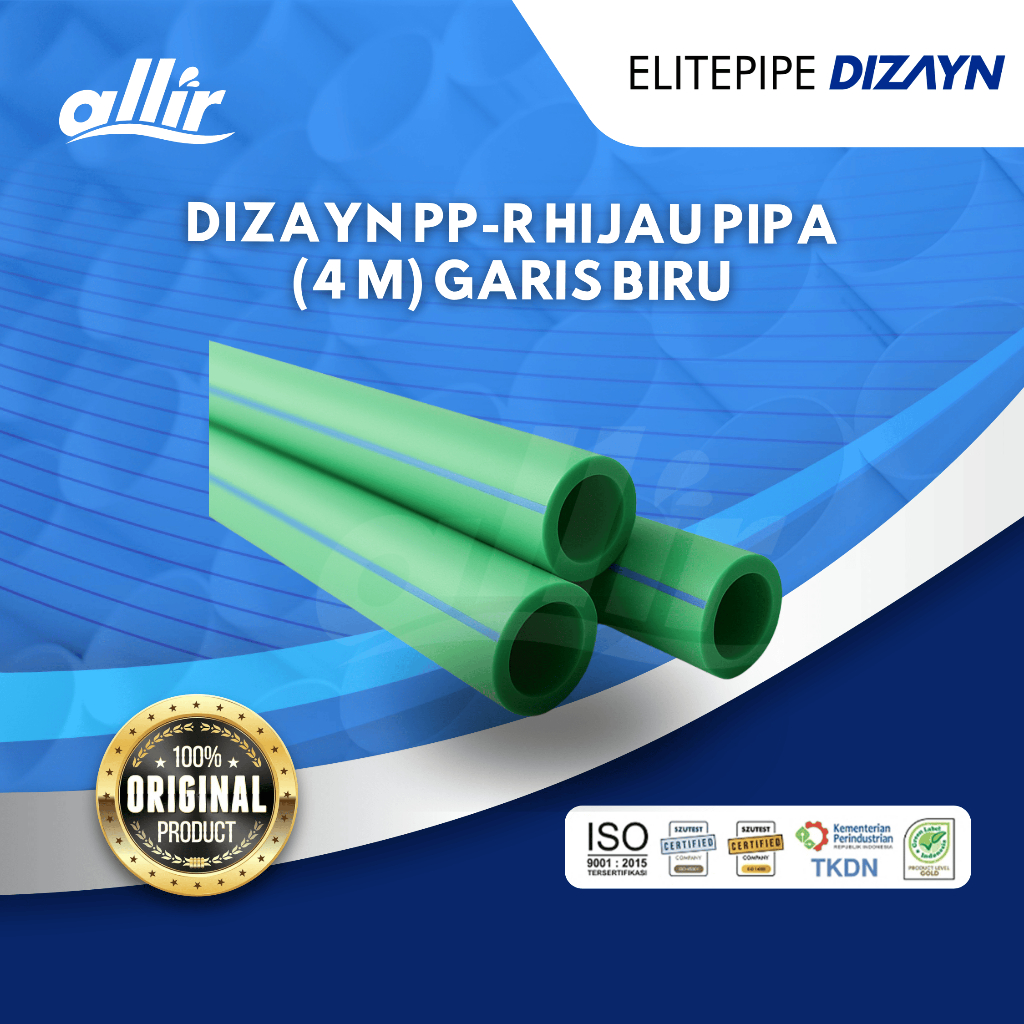 Allir - Dizayn Pipa PPR PN 16 | Pipa Air Dingin - 4 Meter