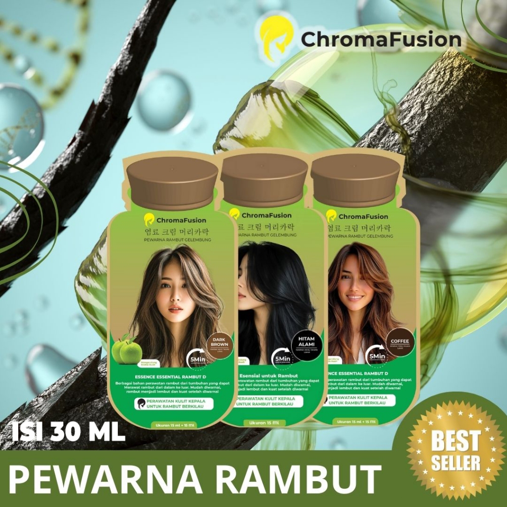 20 bungkus (600ml)Pewarna Rambut Cat Rambut Pewarna Rambut Permanen Anti luntur Cepat Pewarna Rambut