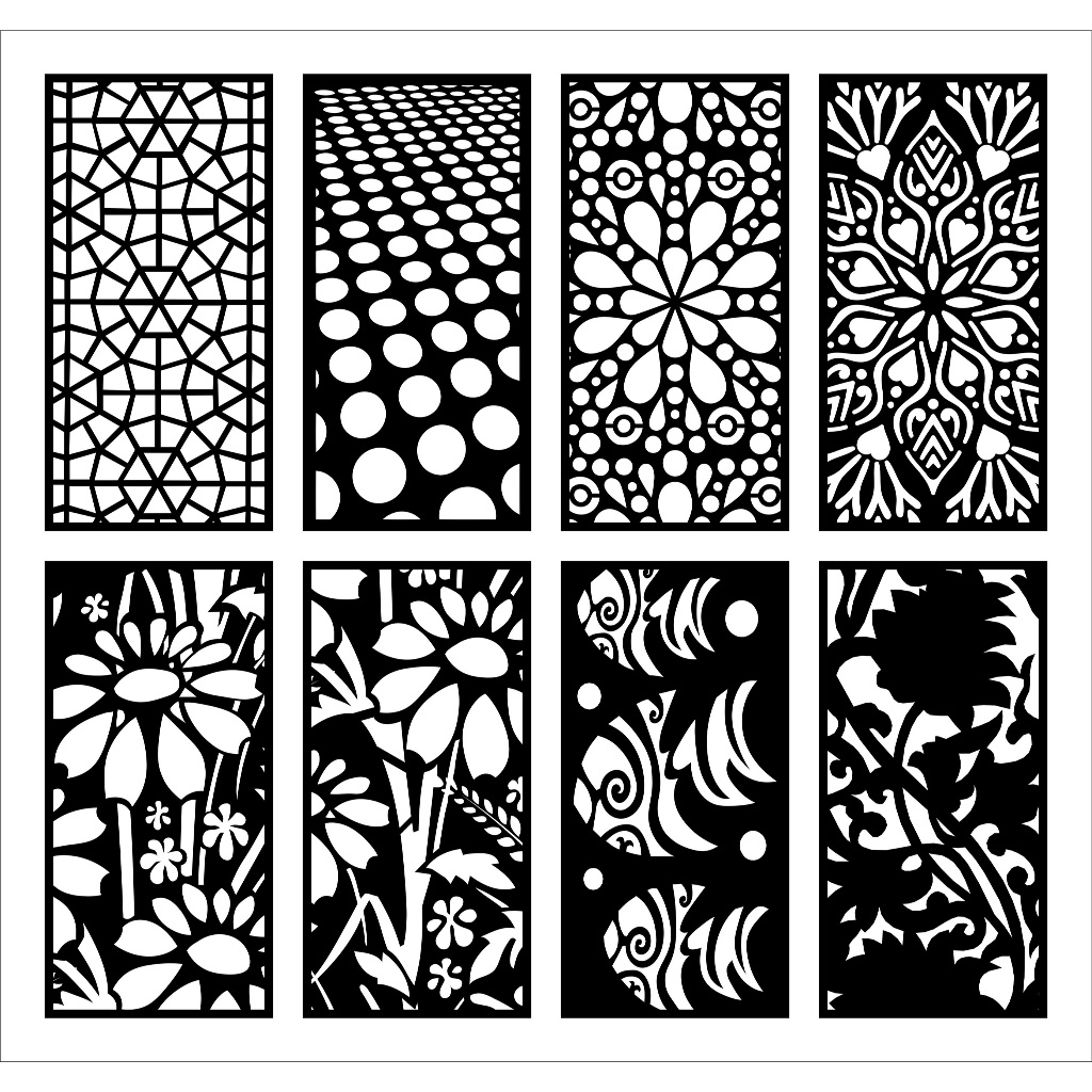 KRAWANGAN PLAT HITAM / ORNAMEN RUMAH MOTIF BUNGA / PARTISI BESI PAGAR / DIVIDER RUANGAN MINIMALIS
