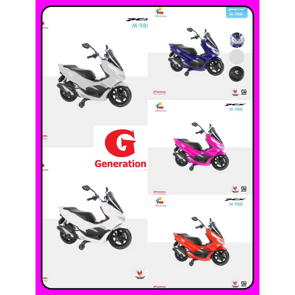 Mainan Anak Motor Aki Honda PCX M988 - PMB Mainan Motor Aki Anak