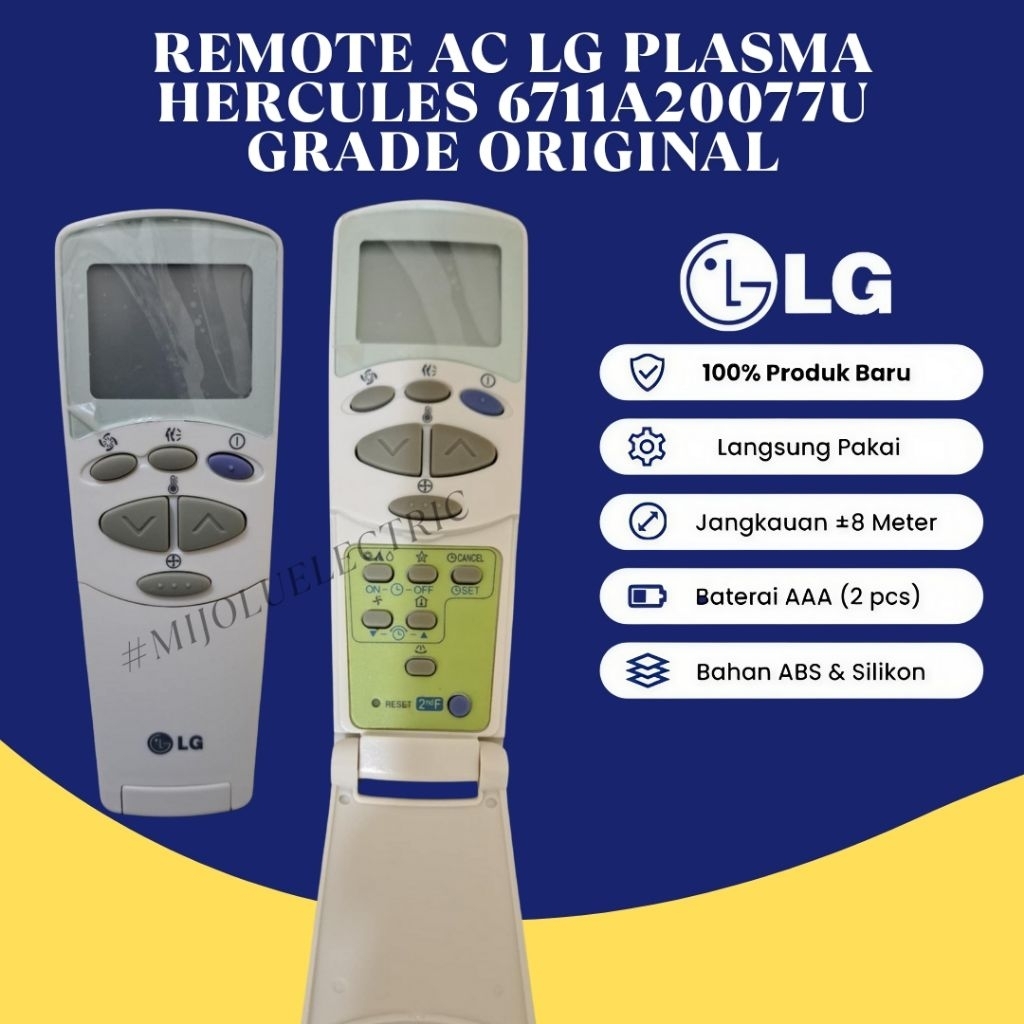 (ORI) Remote Remot AC LG Flip Hercules Jetcool Plasma 6711A20077U 6711A20073J