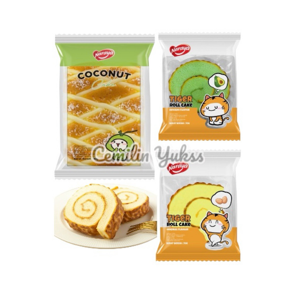 

Naraya Tiger Roll Cake Original Tiger Roll Cake Avocado Tiger Roll Cake Coconut Bolu Gulung Cake Gulung