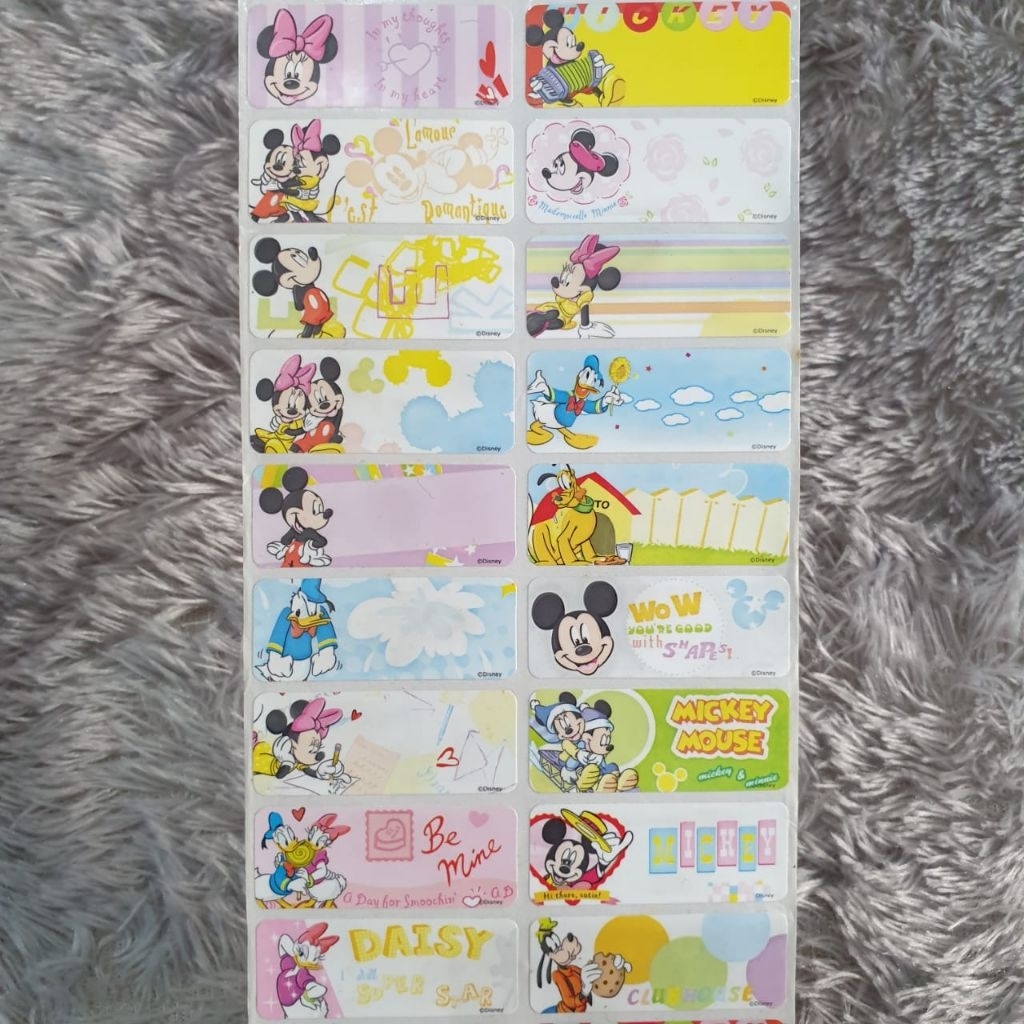 

STIKER NAMA WATERPROOF SIZE L/STIKER NAMA MOTIF MICKEY/STIKER NAMA KARAKTER/STIKER NAMA TERBARU