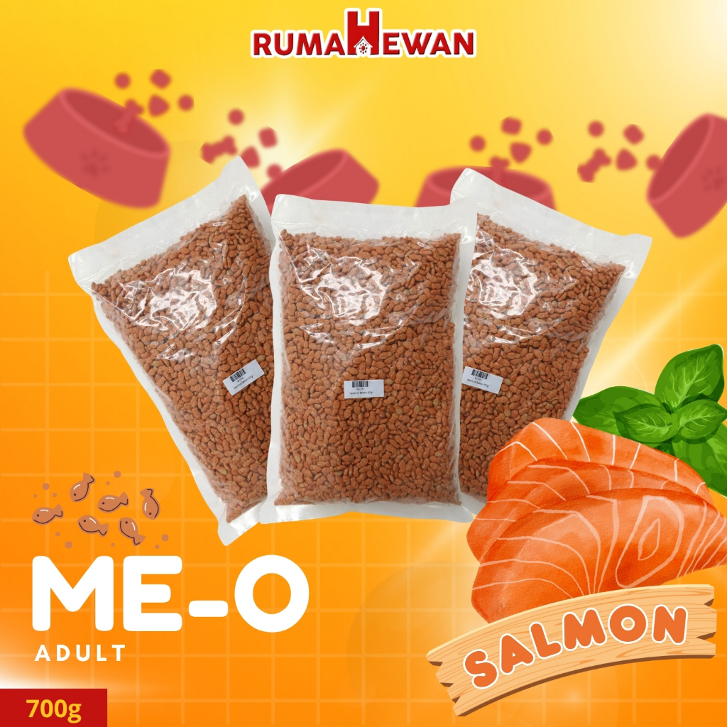 ME-O SALMON 700gr - Makanan kering kucing dewasa MEO SALMON repack 700g