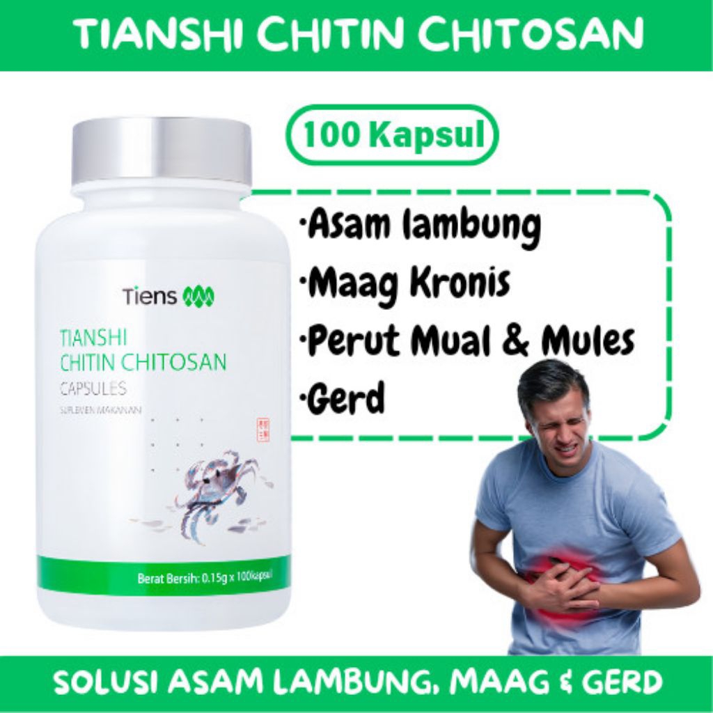 Obat Asam Lambung Tiens Chitin Chitosan || Herbal China Asam lambung