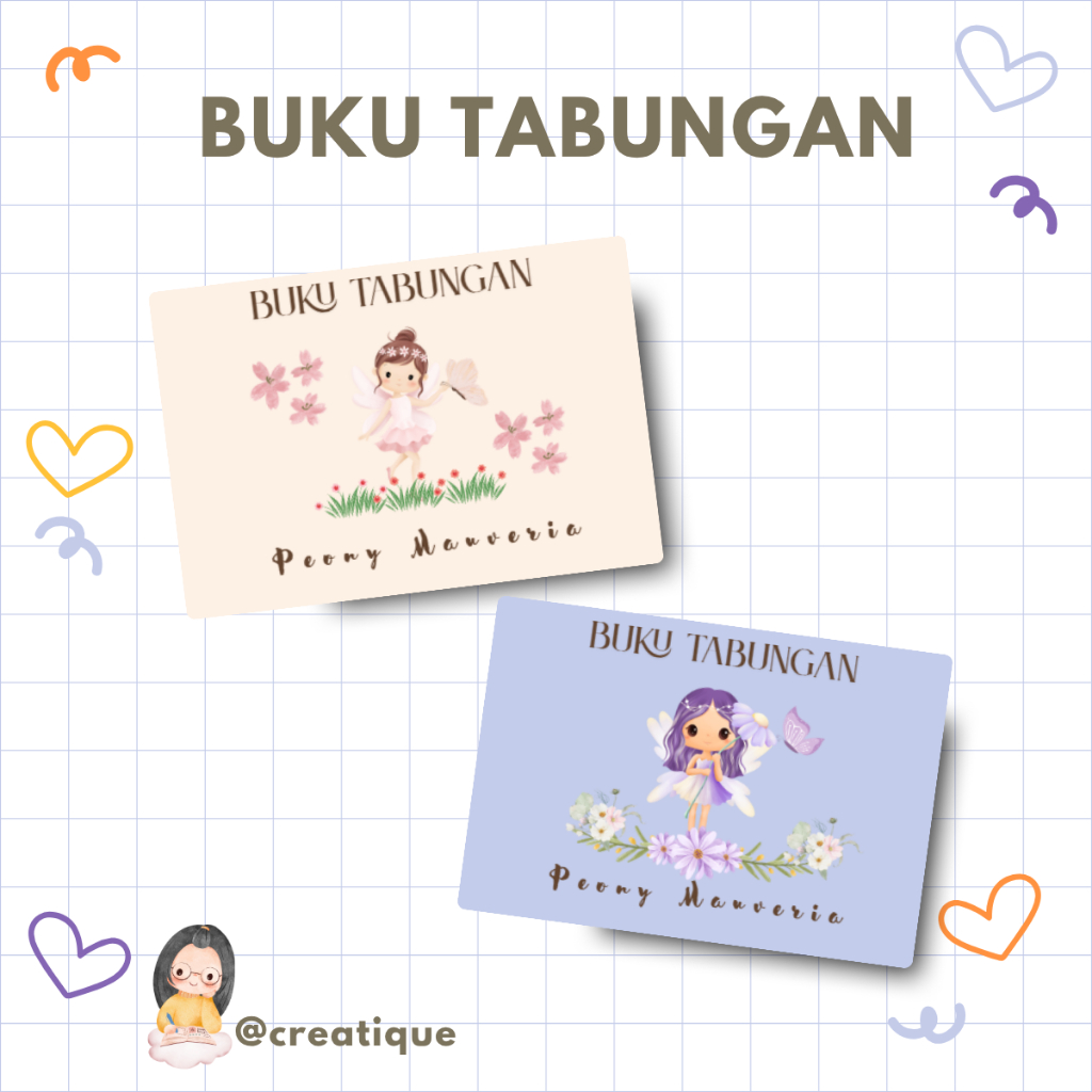 

[CUSTOM] Buku Tabungan Anak | Buku Tabungan Sekolah Siswa | Custom Nama