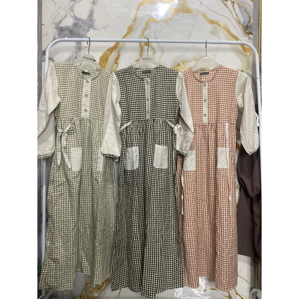 Gamis Kotak Anak Busana Muslim Anak Motif Kotak Baju Gamis Anak Wanita Bahan Katun Terbaru Motif Kot