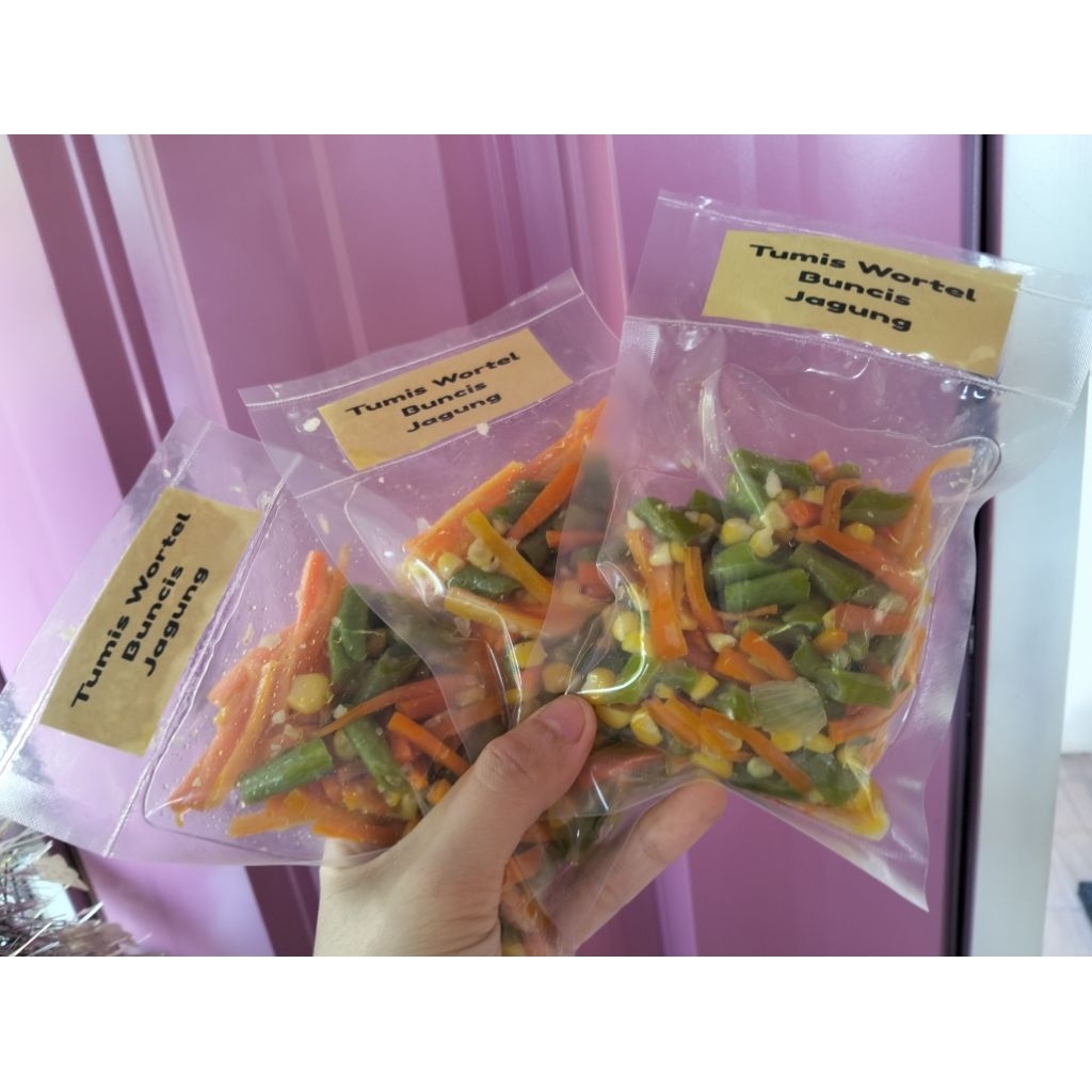 

Tumis Wortel, Buncis, dan Jagung siap makan