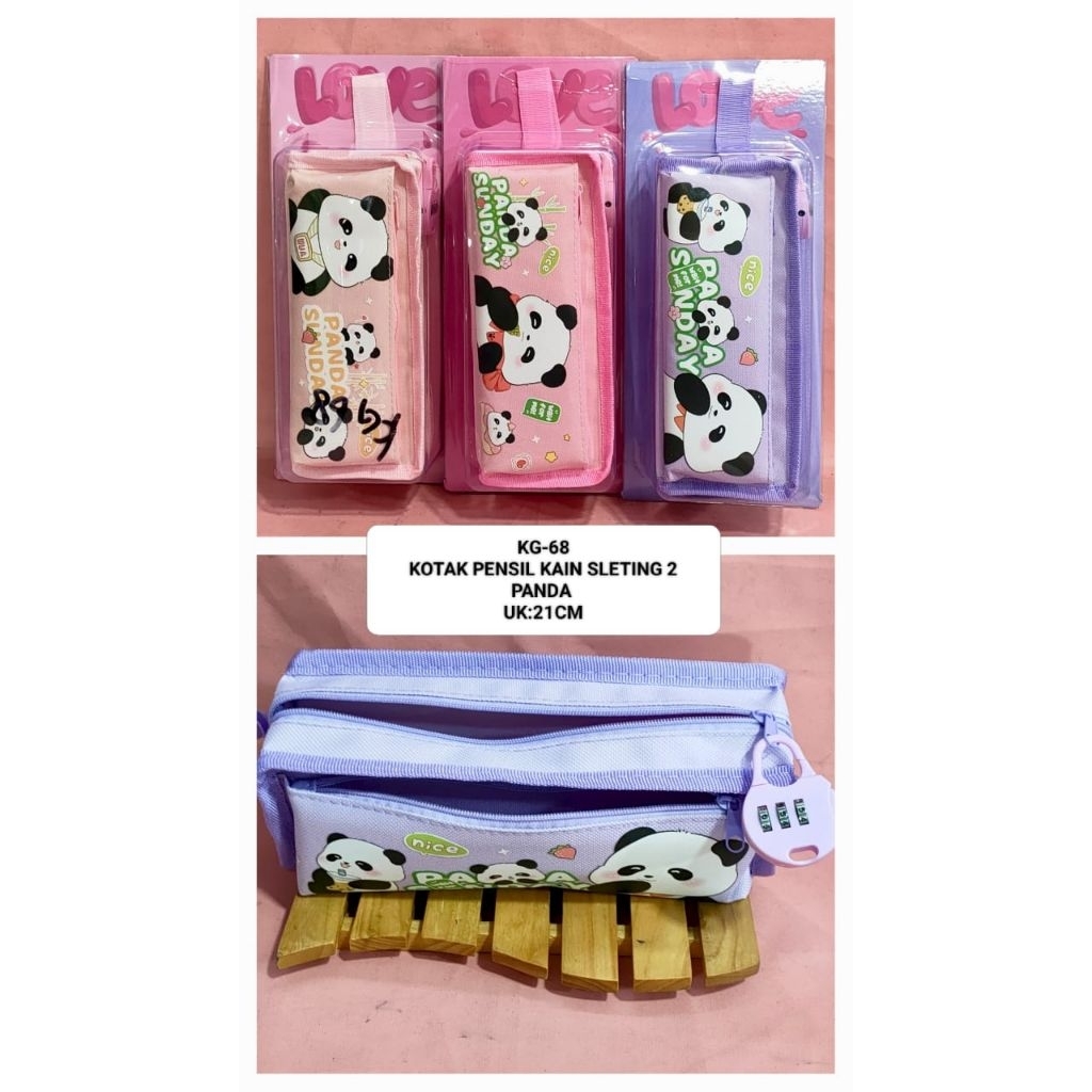 

1 LUSIN KOTAK PENSIL PANDA KUNCI GEMBOK ISI 12