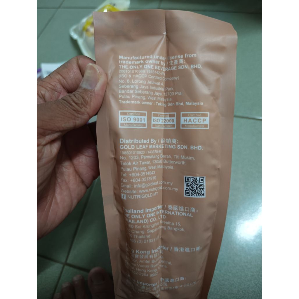 

Nutrigold Cham Kopi bercampur teh dan susu asli malaysia