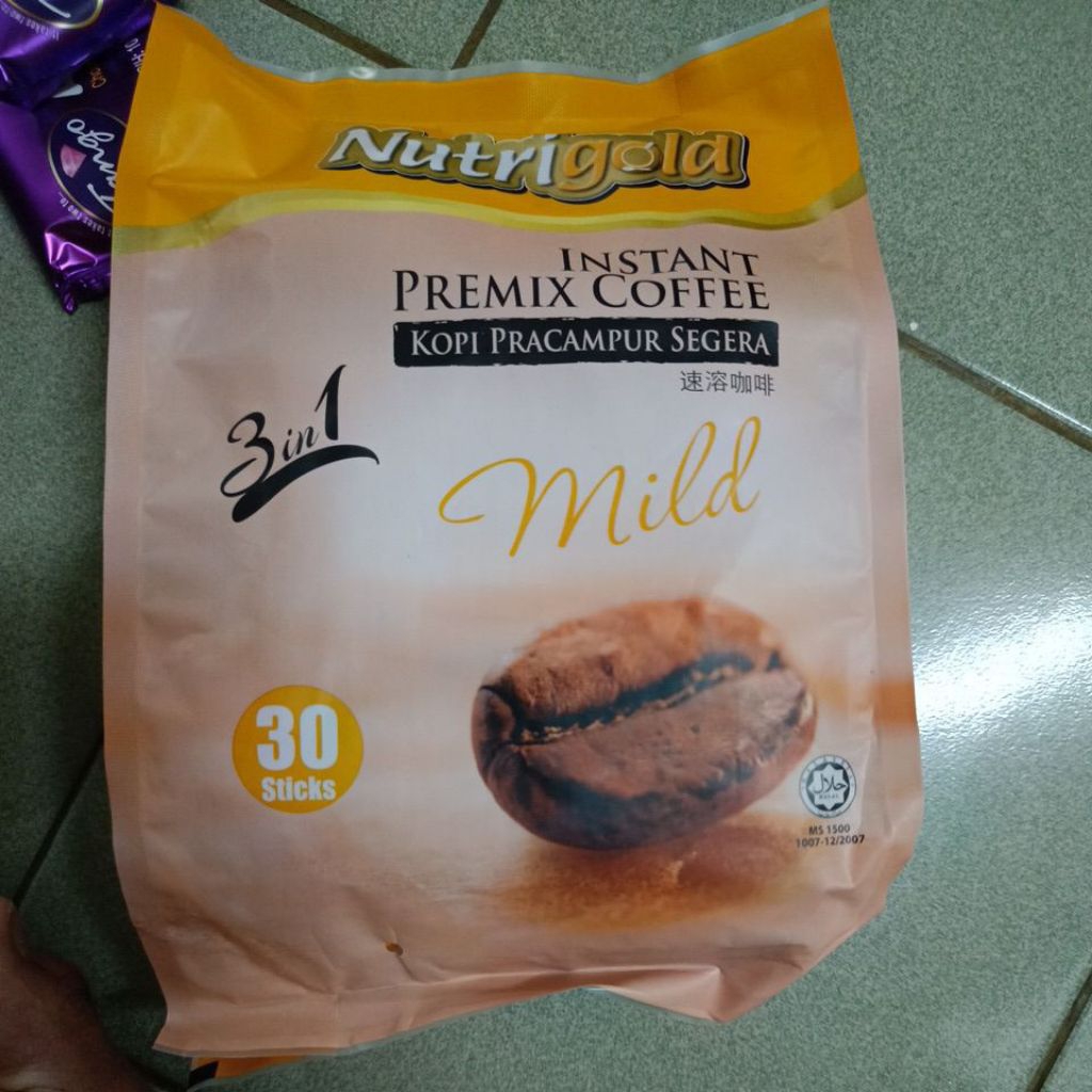 

Nutrigold kopi bercampur rasa MILD asli thailand isi 30 stik