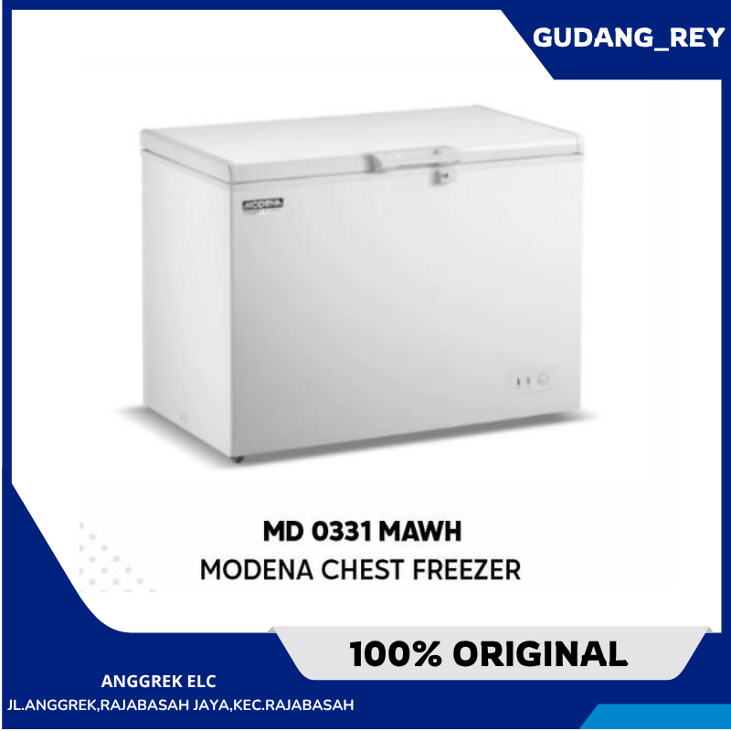 Freezer Box 330 Liter Modena MD-0331MAWH Garansi Resmi
