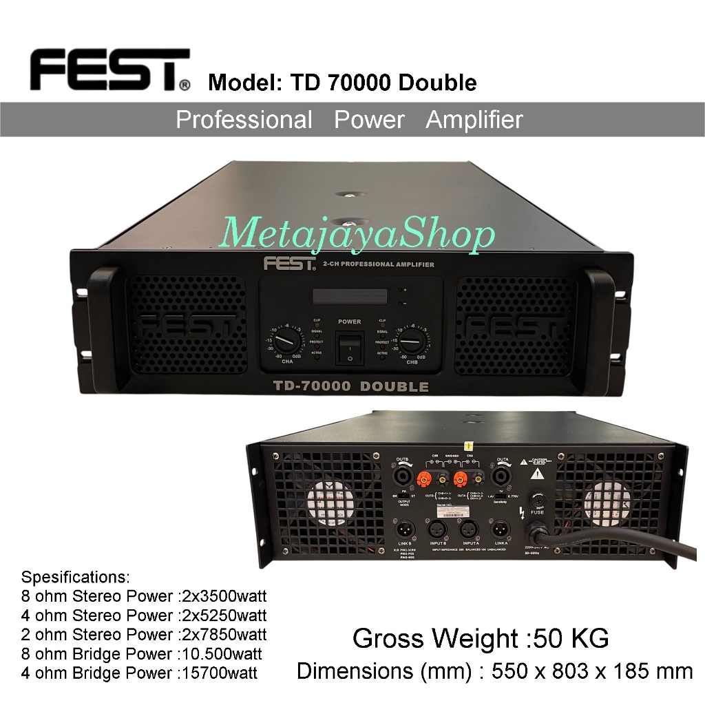 Power  Amplifier  FEST TD70000 Double Power amplifier  FEST TD 70000 Double CLASS TD