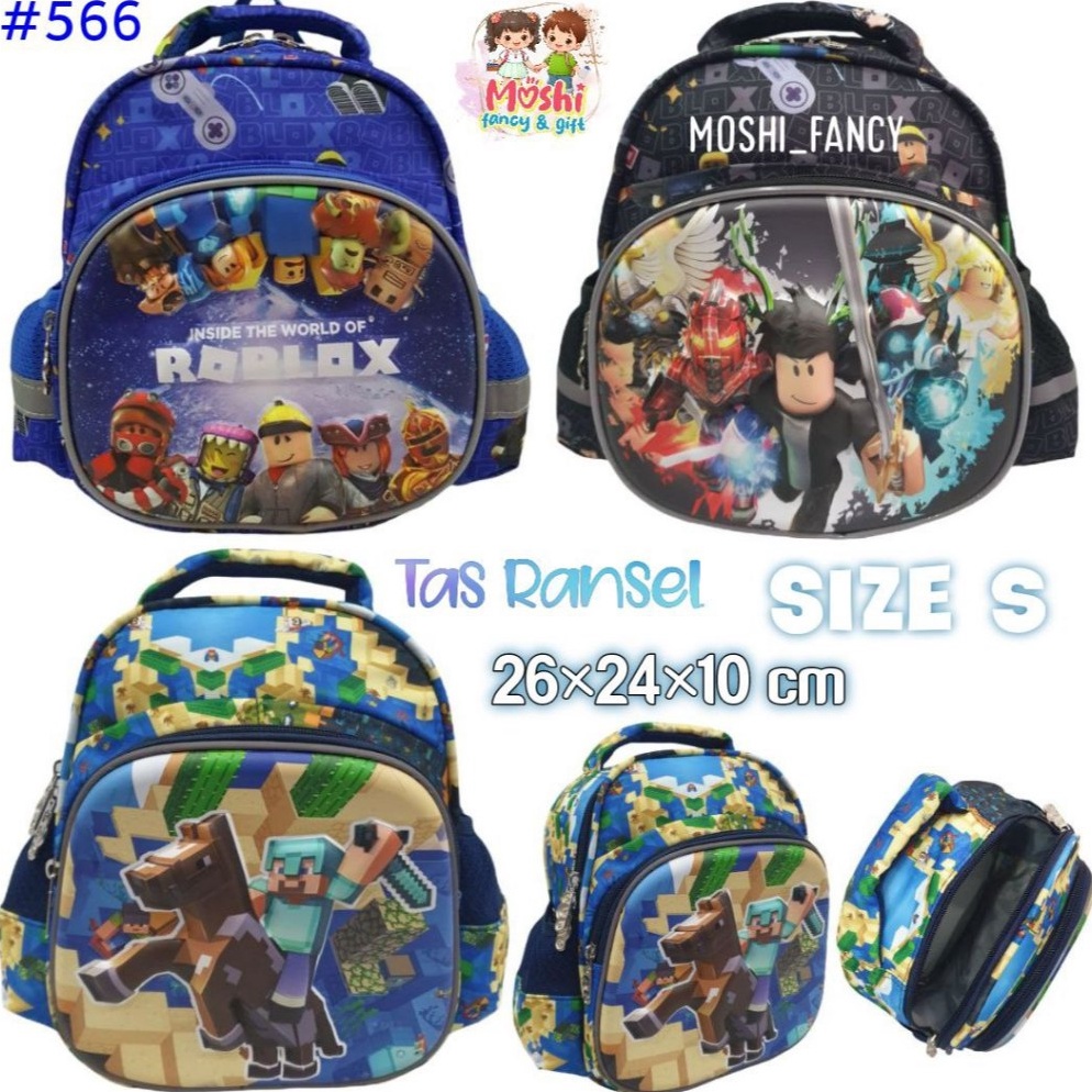 Top banget Tas Ransel Roblox dan Minecraft  Tas Sekolah Anak PAUD motif Minecraft dan Roblox  Sekola