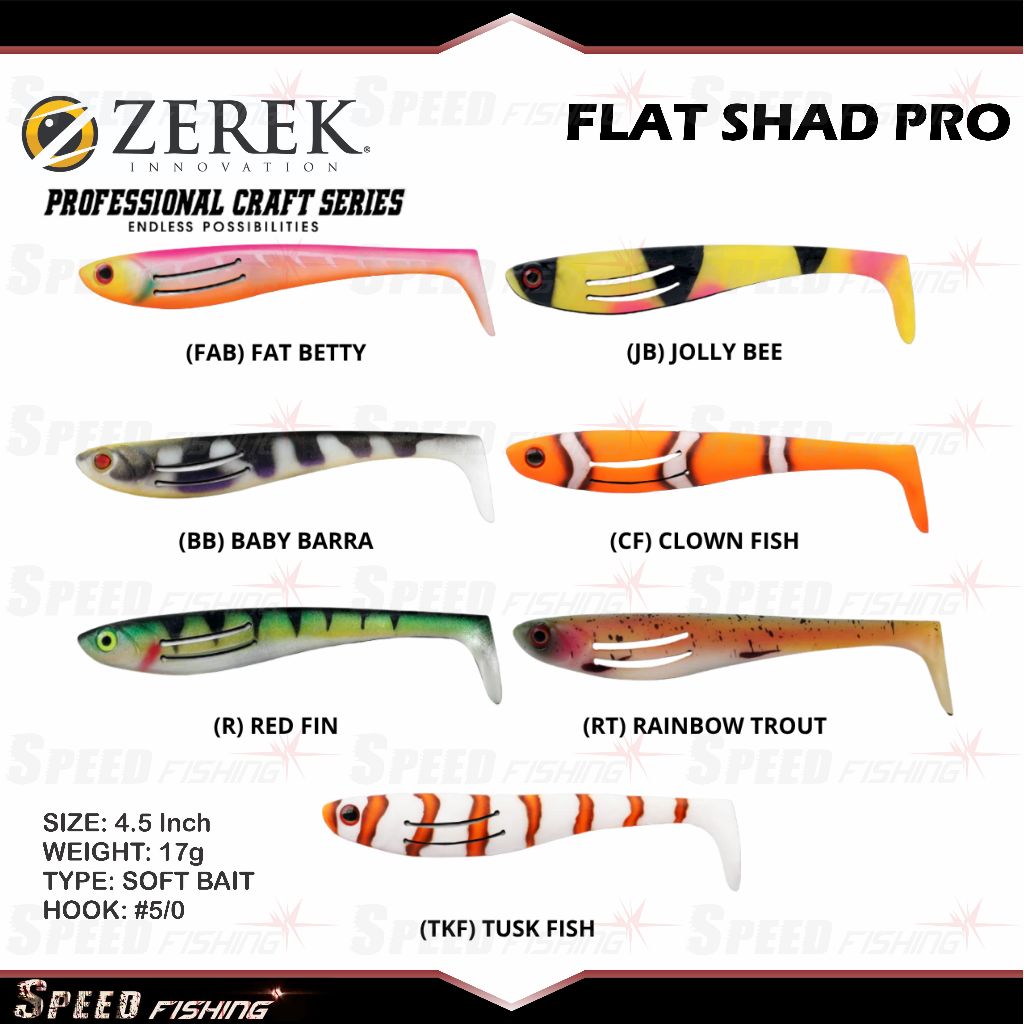 Lure Zerek Flat Shad Pro Soft Bait