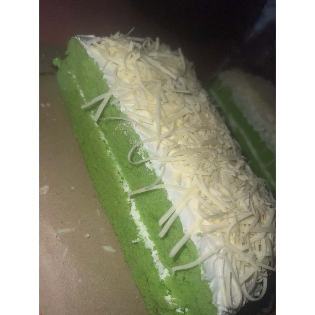 

pandan cake topping keju