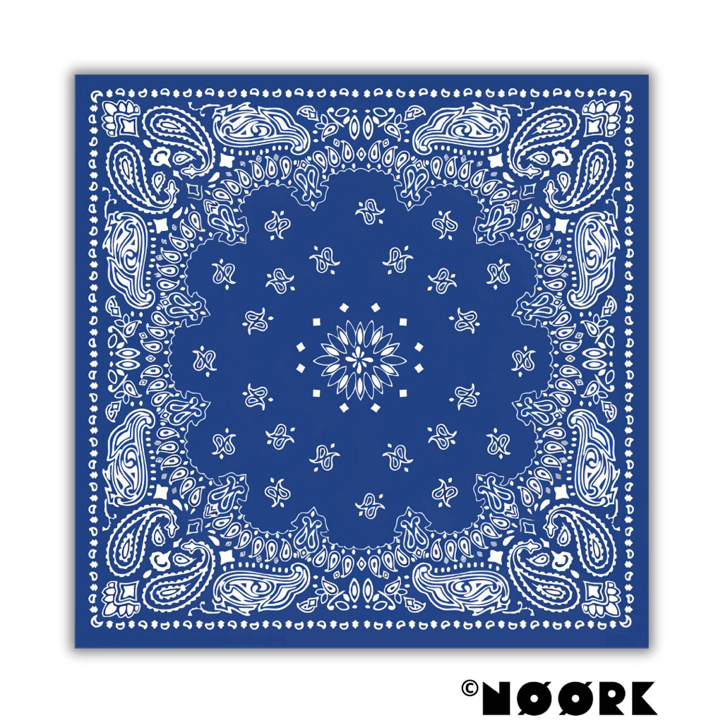 NOOX - Slayer Bandana Syal Scarf Mask Premium Motif Batik Biru