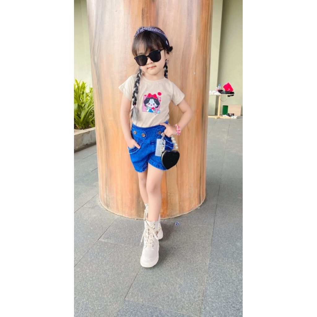 Setelan kaos anak perempuan // Setelan hotpants anak perempuan