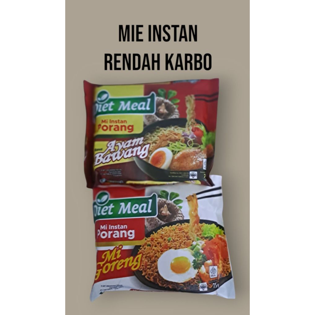 

Paket 2pcs Diet Meal Mi Instan Porang Rasa Ayam Bawang 75 g - Mi Diet Rendah Kalori Cocok Untuk Diet Sehat