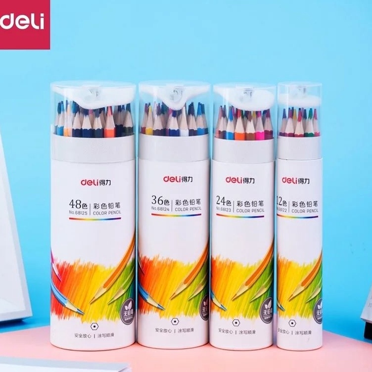 

KODE W74P Deli pensil warna 12243648 dengan serutan