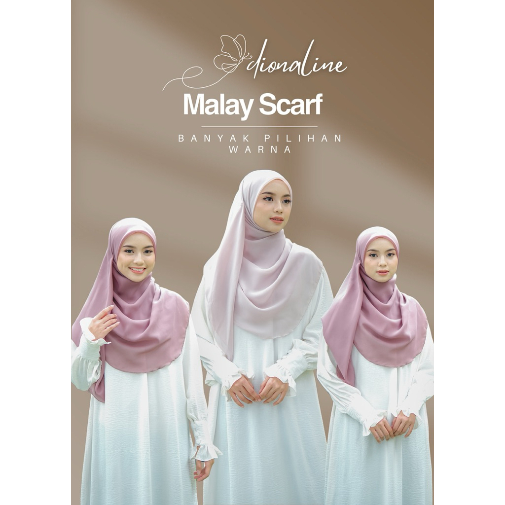 dionaline - Malay Scarf -  Polycotton Premium Segiempat Ukuran 130x130 cm