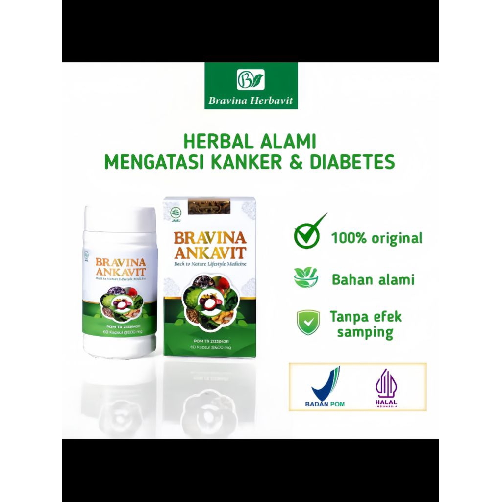 

Bravina ANKAVIT - Obat Herbal - Obat kanker - Obat Tumor MENGHILANGKAN BENJOLAN YANG TIMBUL PADA TUBUH