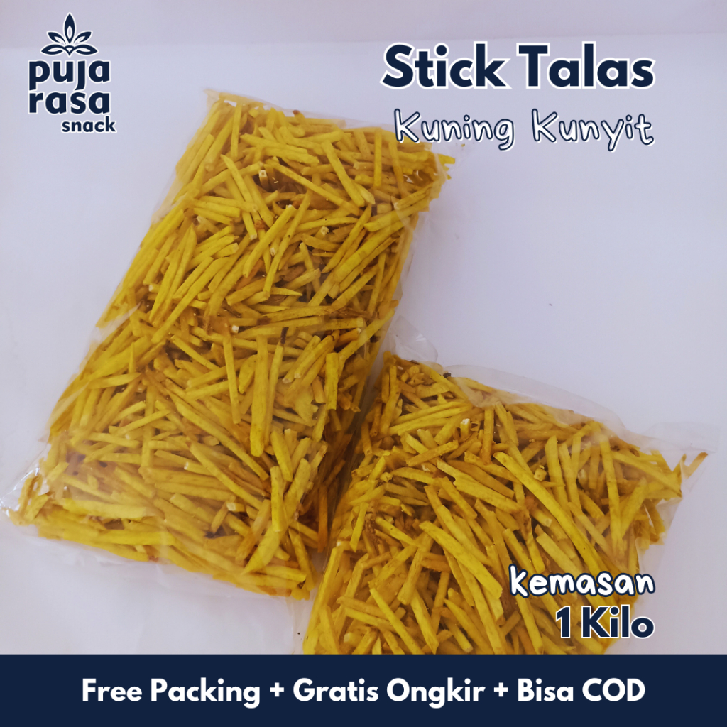 

STIK STICK KERIPIK UBI TALAS PREMIUM GURIH KUNING KUNYIT 1 KG