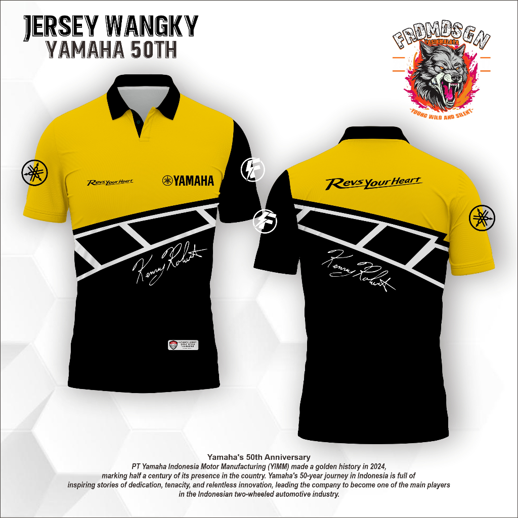 Kemeja Yamaha 50th Jersey Wangky Yamaha 50th Anniversary full print premium anti uv