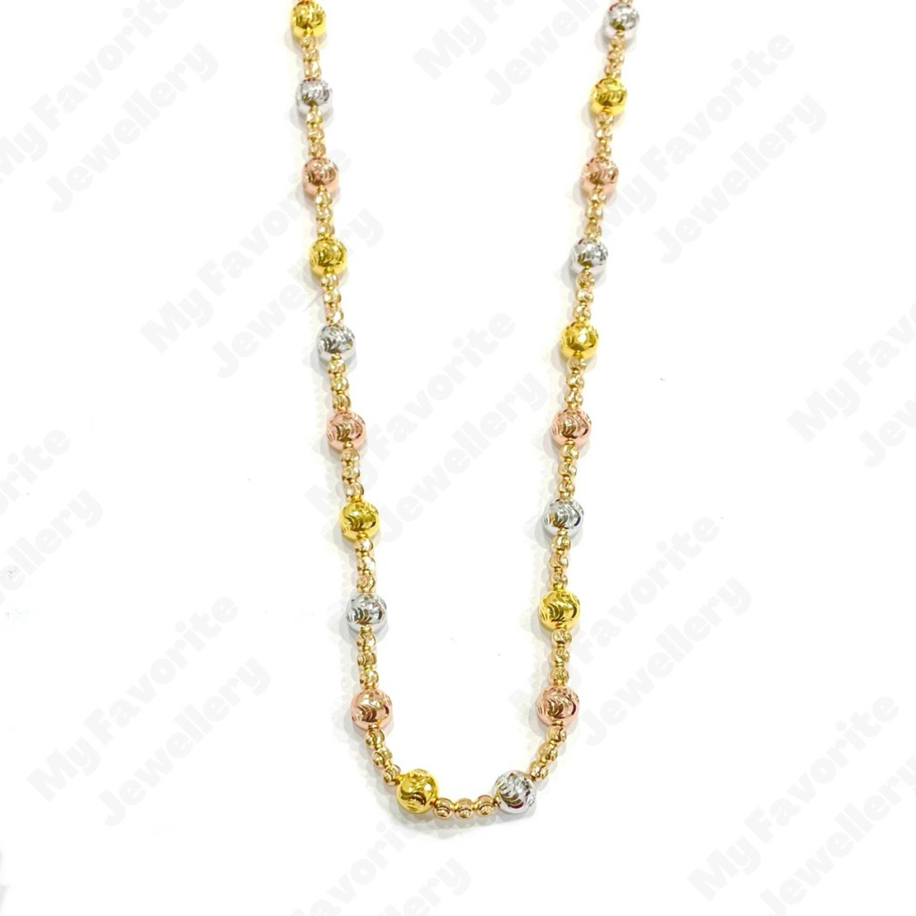 Kalung Emas Full Merica Warna Warni TERLARIS EMAS ASLI Kadar 700 16K