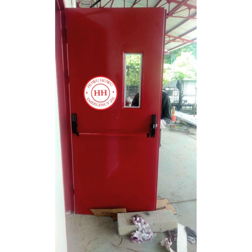 Wired Glass/Pintu Kaca/Pintu Exit/Pintu Darurat Tahan Api/Tangga Darurat/Pintu Besi Baja/Handle Pebd