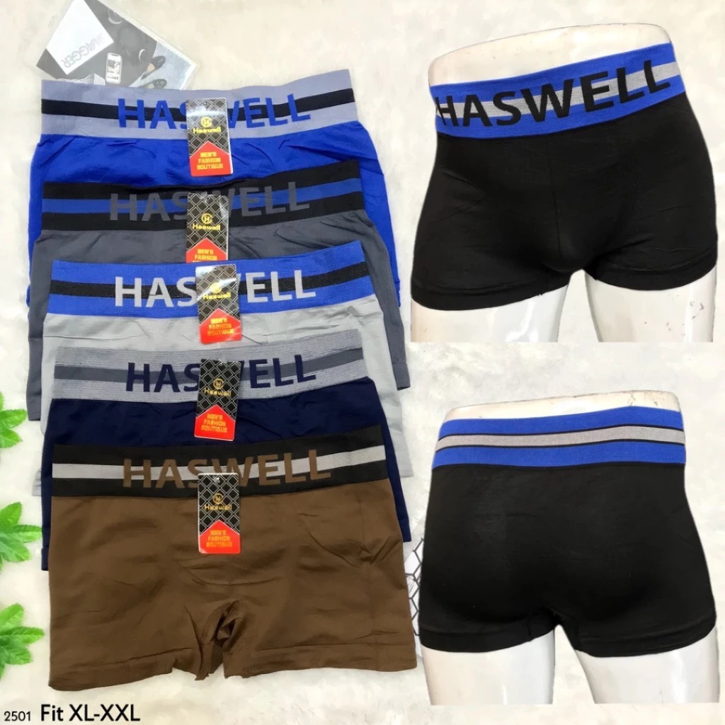 2014 - Haswell Celana Dalam Boxer Pria Katun Polos / Celana Dalam pria / Boxer Pria / Celana Dalam P