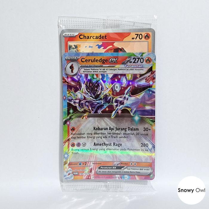 Ceruledge EX 186/SV-P & Charcadet 185/SV-P Promo Deck Taktik Tactics Deck Pokemon TCG Card Indonesia