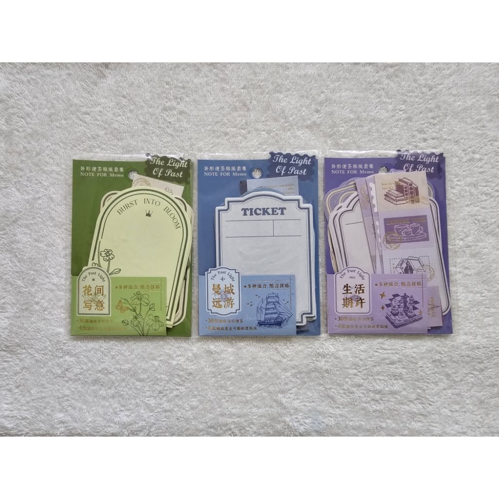 

(Baca Deskripsi) Journal Deco Pack Note For Memo The Light of Past