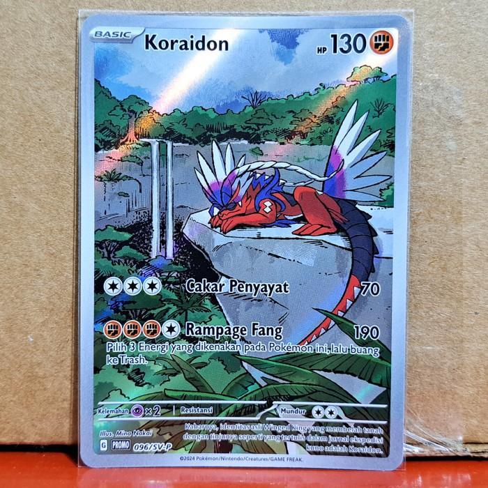 Koraidon 096/SV-P AR Harta Berkilau Shiny Treasure EX Promo Foil Pokemon TCG Card Indonesia Original