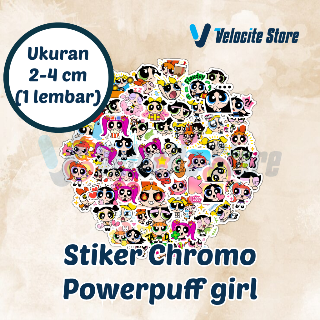 

Stiker Chromo Powerpuff Girl Ukuran 2-4 cm (1 Lembar)