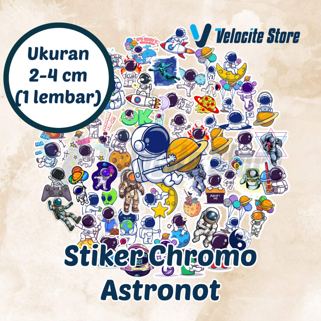 

Stiker Chromo Astronot Ukuran 2-4 cm (1 lembar)