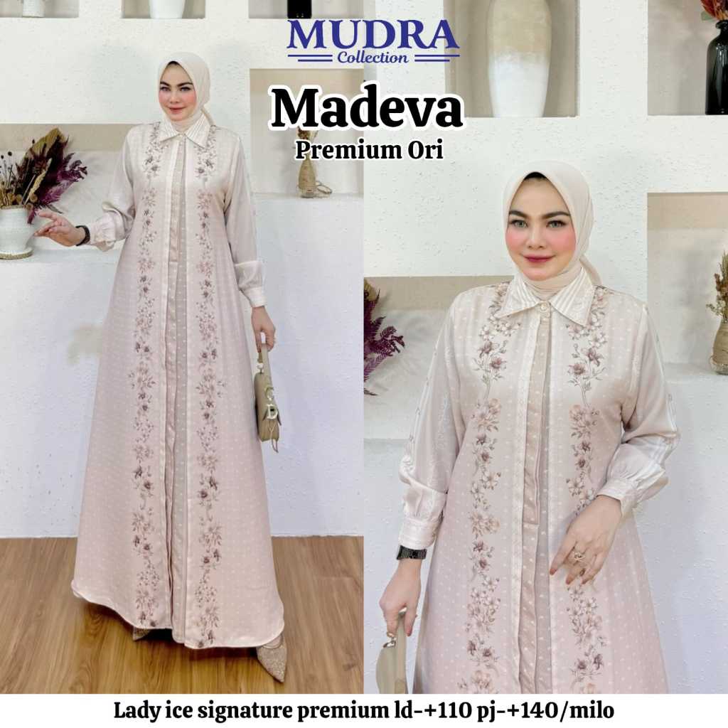 Mudra Hijab / Gamis Terbaru / Gamis Wanita / Gamis Premium / Sarah / Madeva / Mudra Collection
