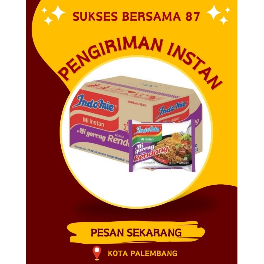 

( INSTAN PALEMBANG ) INDOMIE RENDANG 1 KARDUS