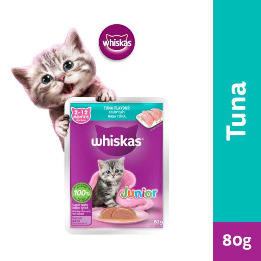 Whiskas dan Meo Basah Tuna Kitten/Adult