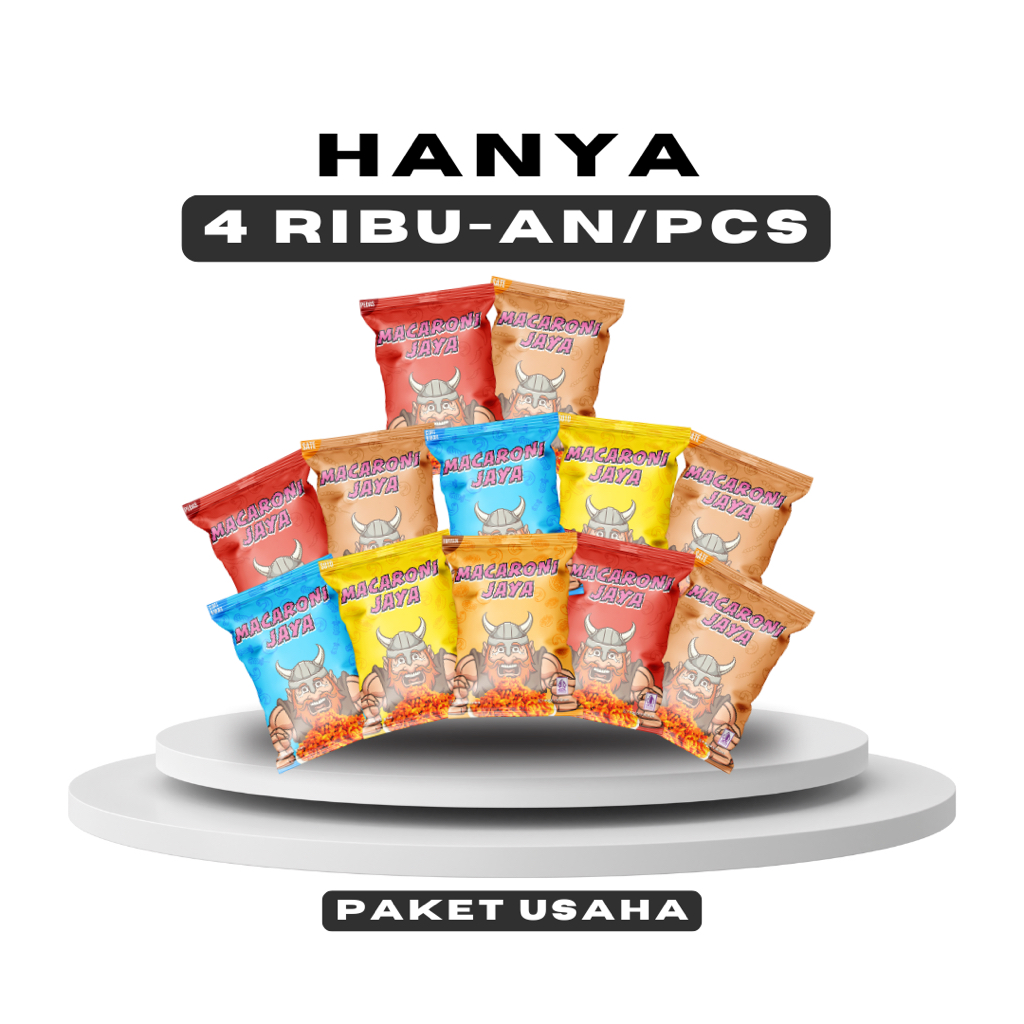 

Paket Usaha Macaroni Jaya - Makaroni Snack Makanan Ringan 50 Gram 12 Pcs