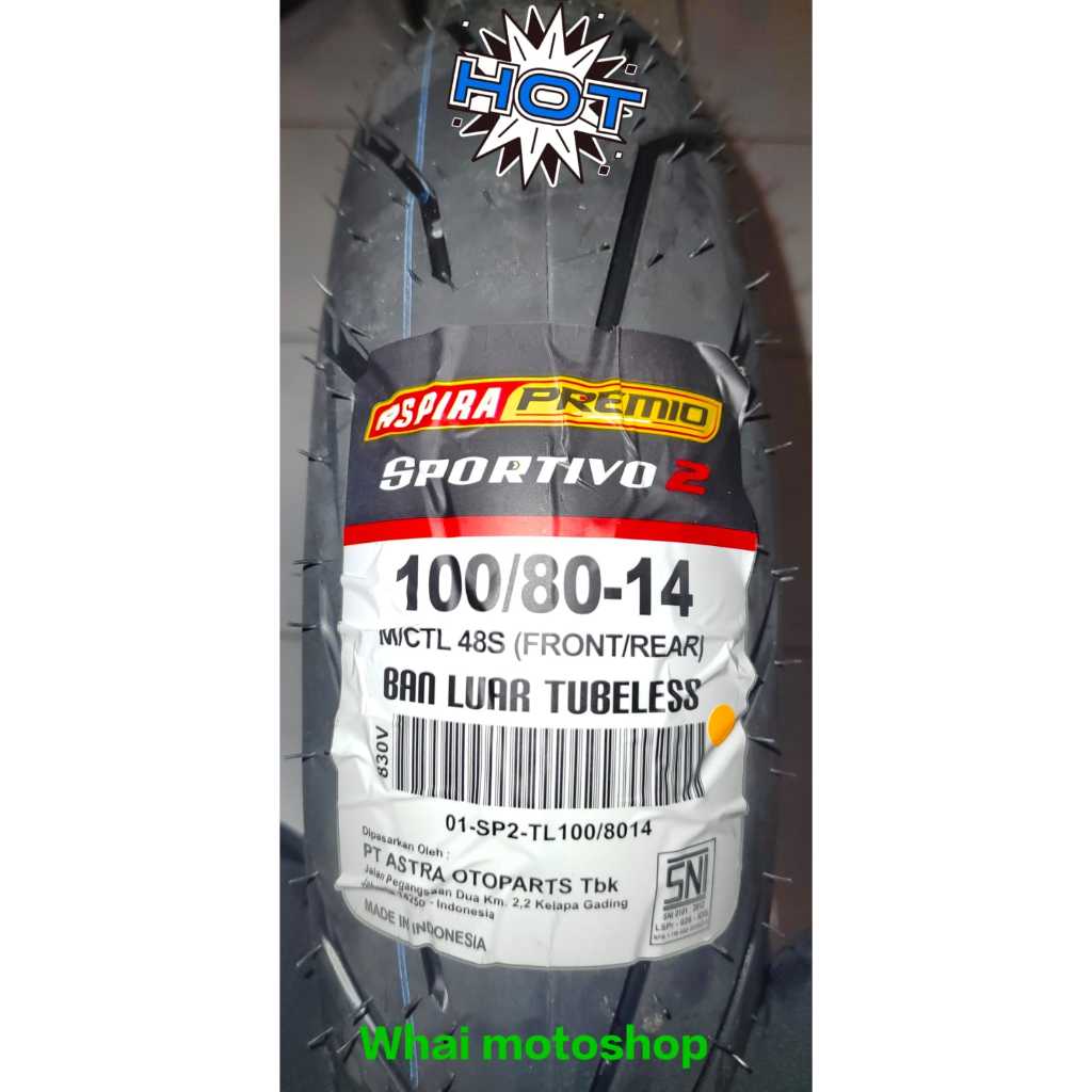 Aspira Premio Sportivo 2 ukuran  100/80-14