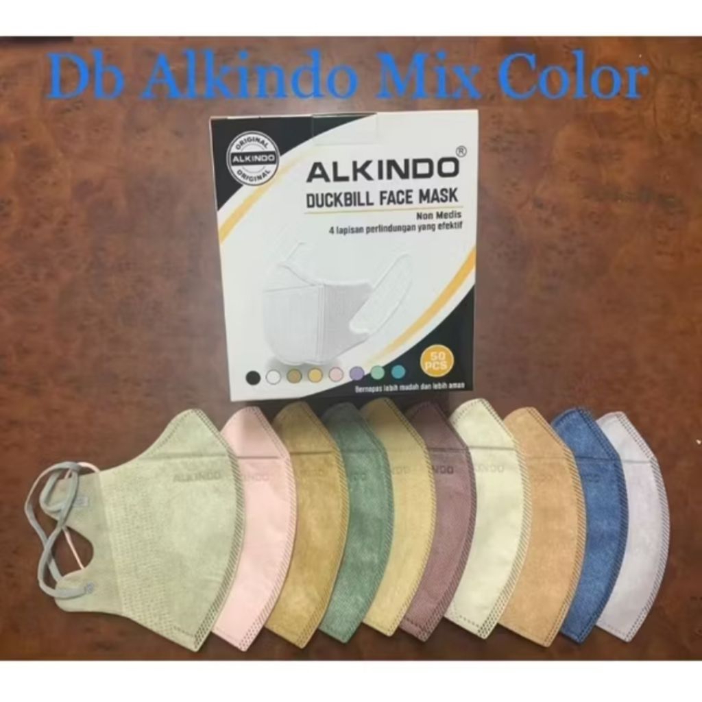 Masker Duckbill Warna Warni ALKINDO isi 50pc