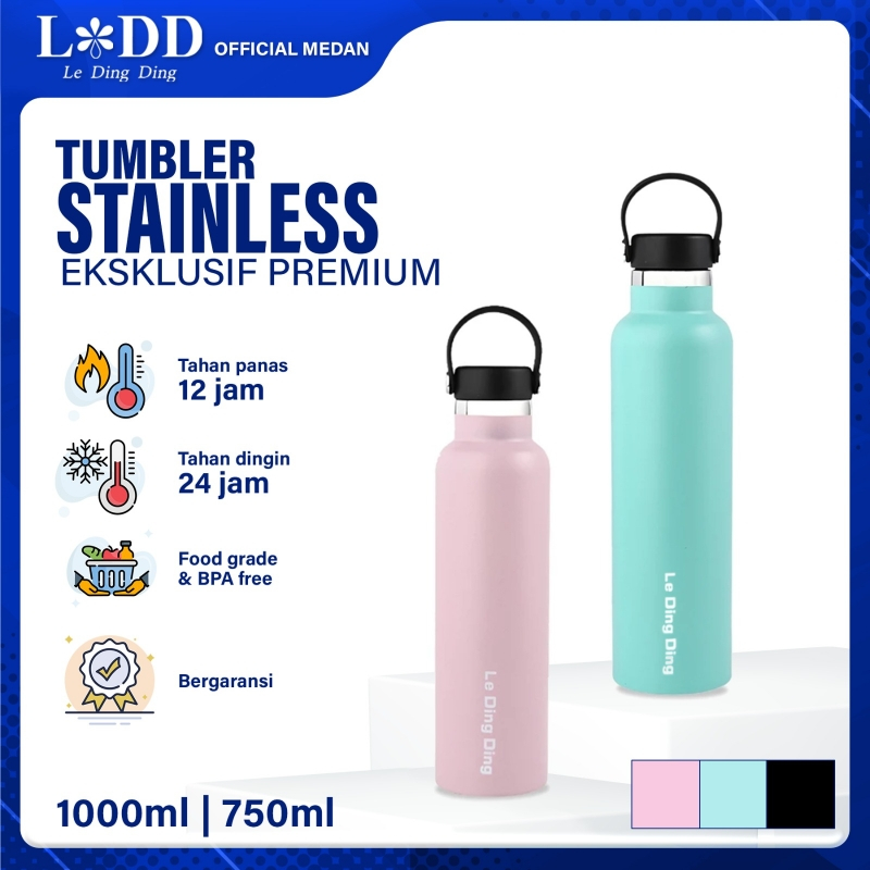 [Medan Ready Stock] LeDingDing-Tumblr Termos Tahan Panas & Dingin Stainless segelas Steel Bottle 100