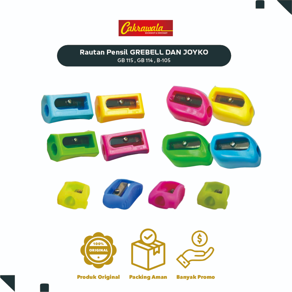 

Rautan Pensil | Serutan Manual 1 Lubang | Desain Ergonomis & Warna Ceria