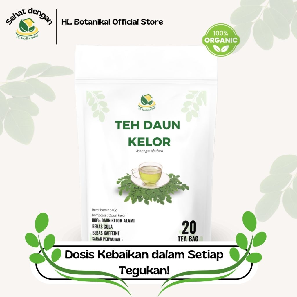 

Teh Daun Kelor original 100% teh celub/MORINGAN LEAF TEH 1000 manfaat buat kesehatan tubuh