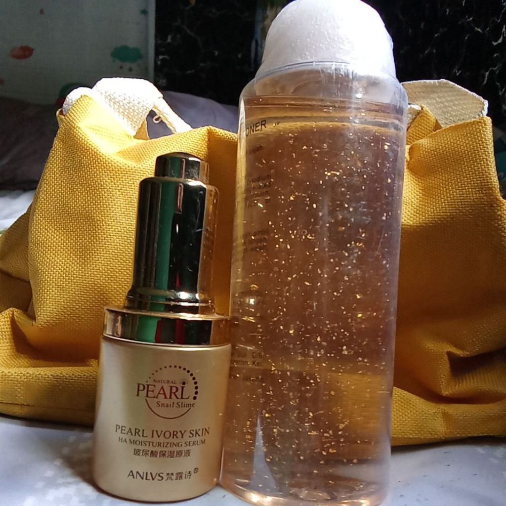 serum pearl whitening Hongkong anlvs 30ml dan toner images 300ml tanpa alkohol