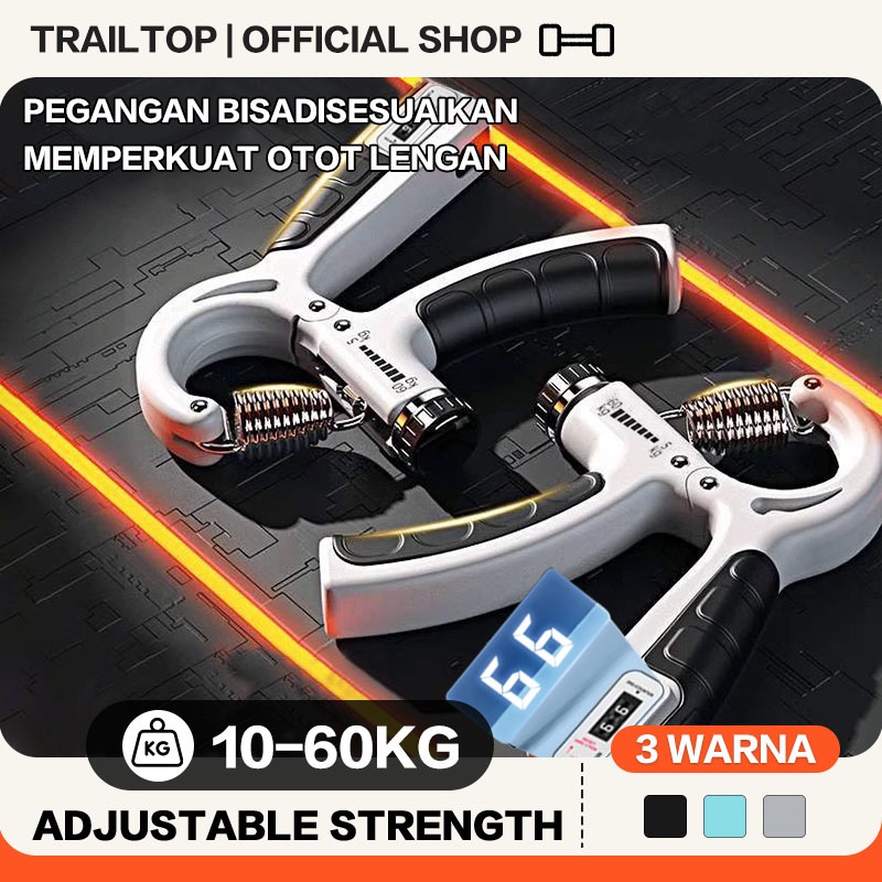SR25 - TrailTop Handgrip Adjustable Strength 5~60KG Auto-Counting Alat Olahraga Tangan Handgrip